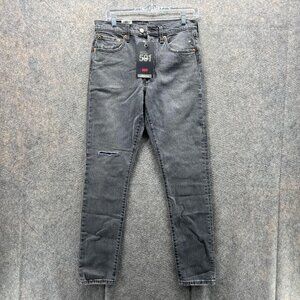 Levi's 501 Jeans Women 28x30 Ladies Gray Denim Skinny Fit High Rise Button Fly
